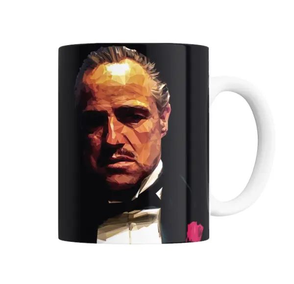 Taza de Cerámica El Padrino Vito Corleone Low Poly