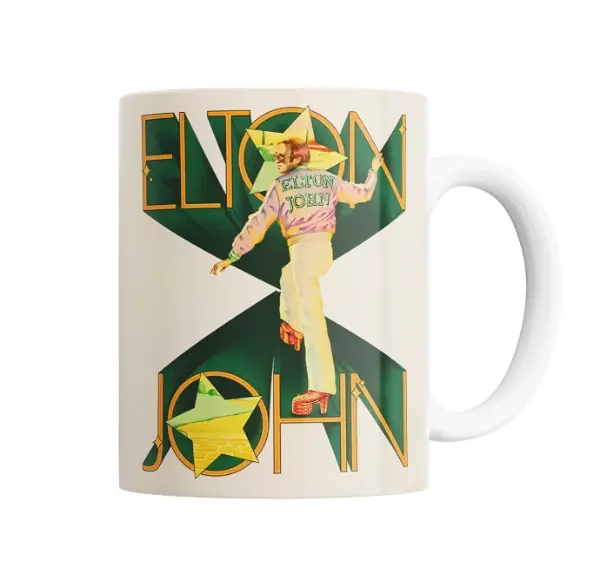 Taza de Cerámica Elton John Diseño Ventana Verde