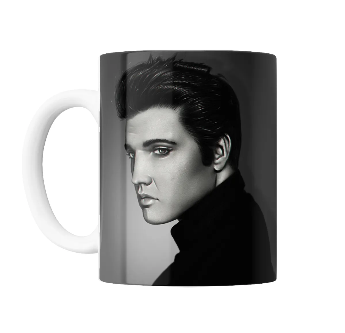 Taza de Cerámica Elvis Presley Retrato Blanco y Negro - vista 2