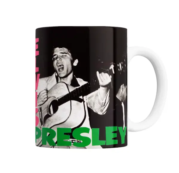 Taza de Cerámica Elvis Presley Cantando con Guitarra