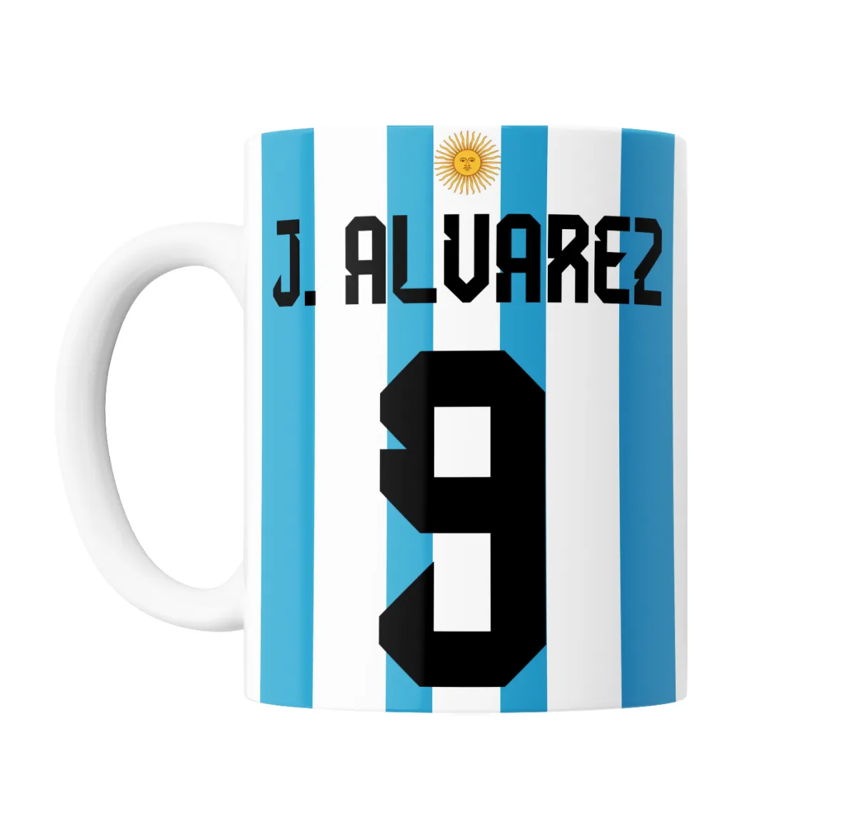 Taza de Cerámica Argentina Julian Alvarez 9 Mundial Qatar - vista 2