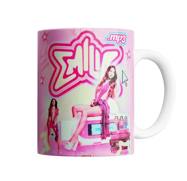 Taza de Cerámica Emilia Mernes Mp3 Rosa