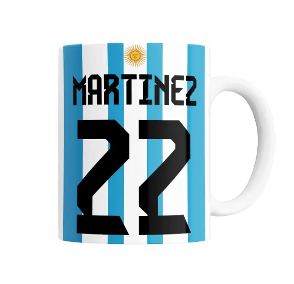 Taza de Cerámica Selección Argentina Martinez 22 Mundial Qatar