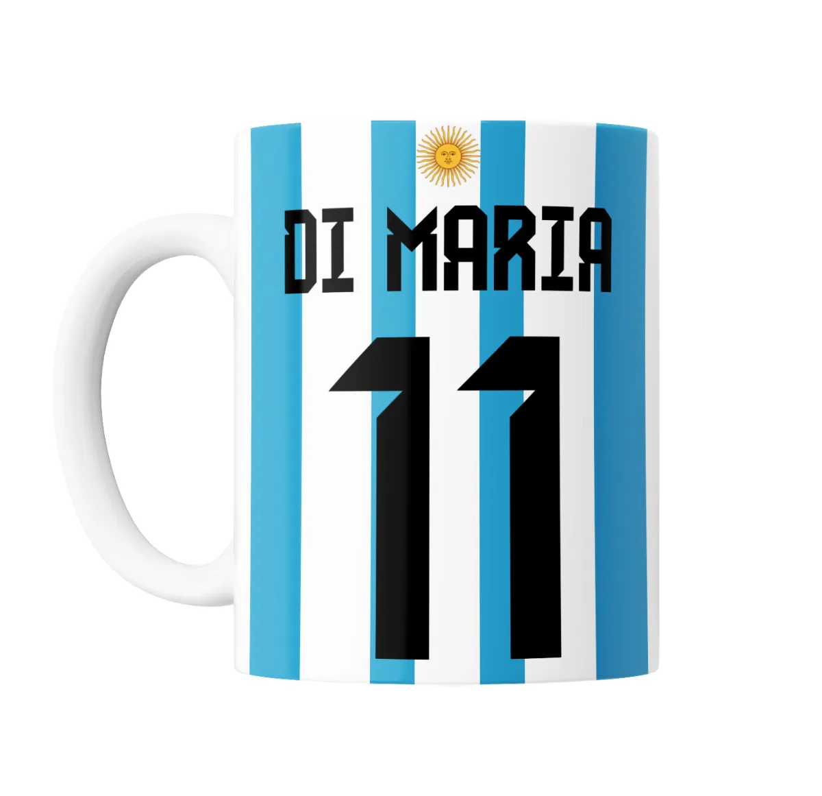 Taza de Cerámica Argentina Di Maria 11 Camiseta Mundial Qatar - vista 2