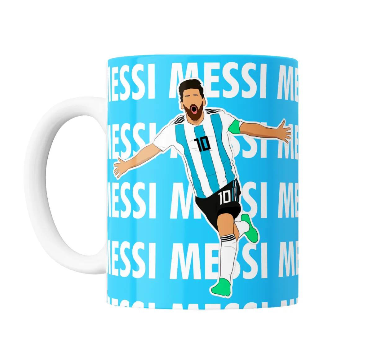 Taza de Cerámica Messi Argentina Festejo Camiseta 10 - vista 2