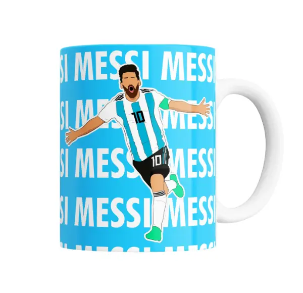 Taza de Cerámica Messi Argentina Festejo Camiseta 10