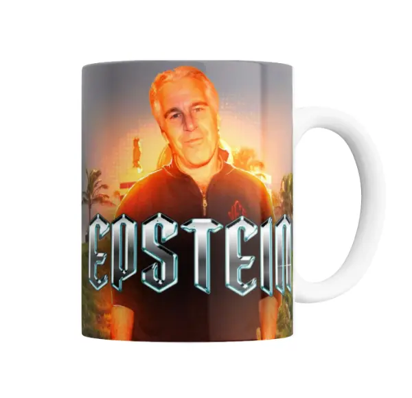 Taza de Cerámica Jeffrey Epstein Meme Bizarro