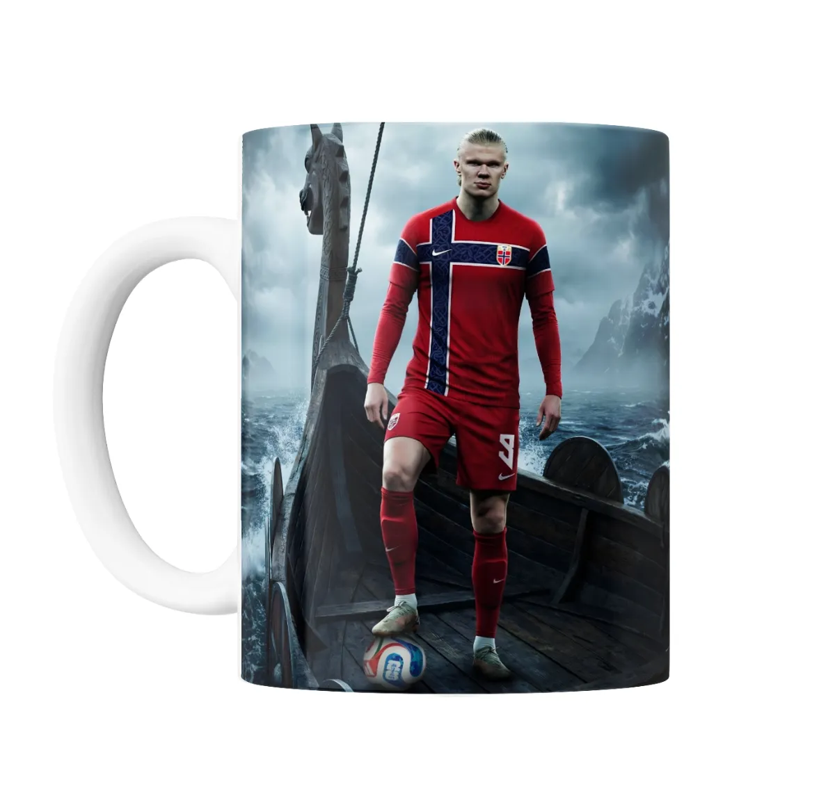 Taza de Cerámica Erling Haaland Vikingo Noruega - vista 2