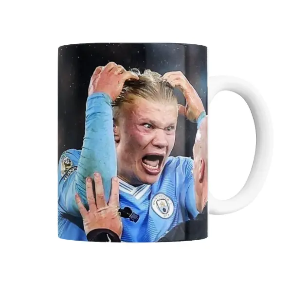 Taza de Cerámica Erling Haaland Manchester City Grito