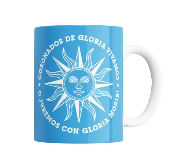 Taza de Cerámica Sol de Mayo Coronados de Gloria Vivamos