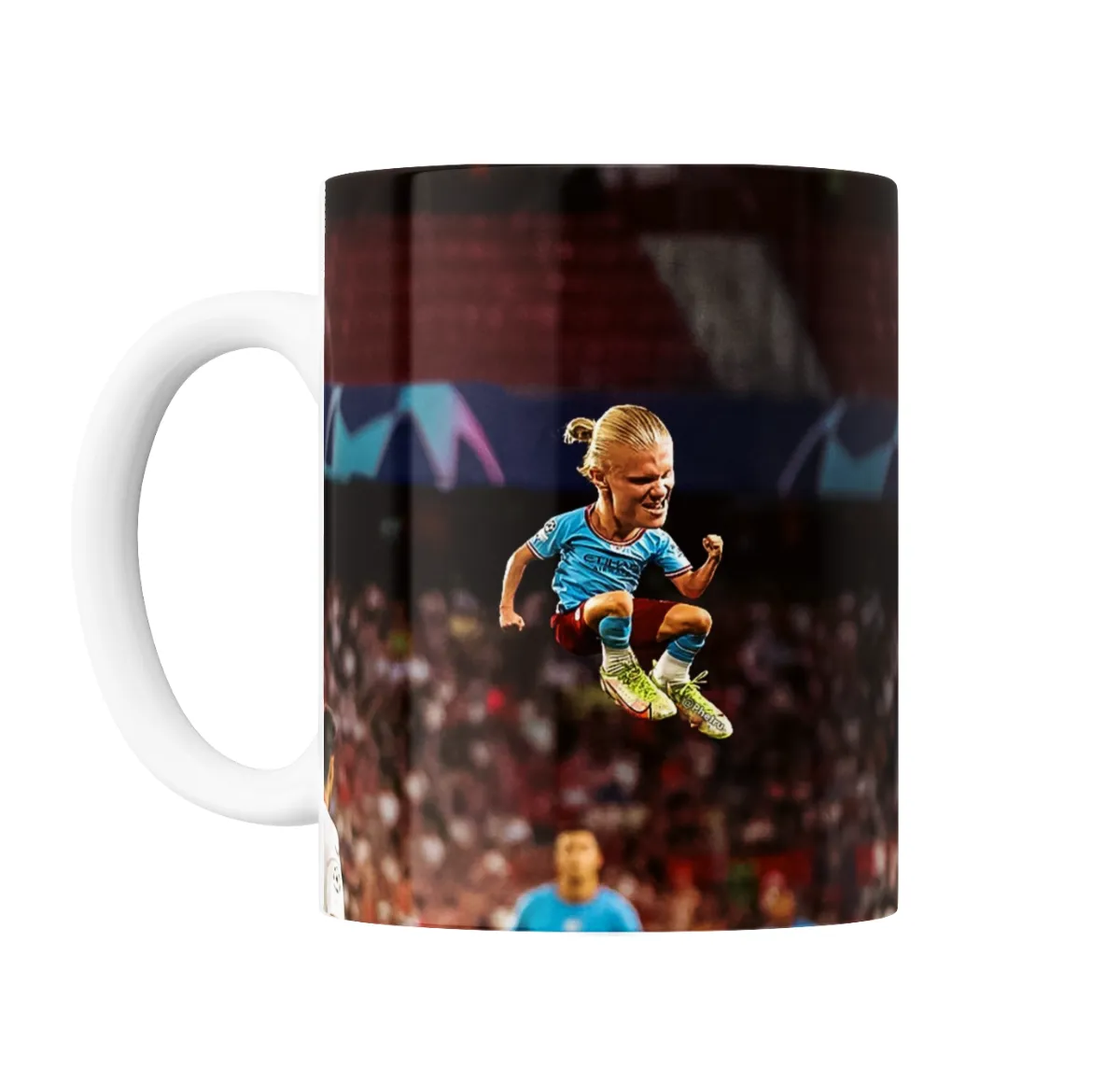 Taza de Cerámica Erling Haaland Celebrando en el Aire - vista 2