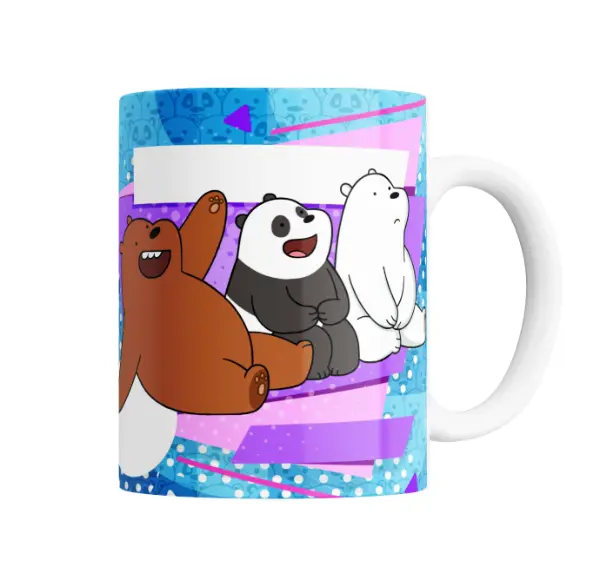 Taza de Cerámica Osos Escandalosos Grizzly Panda y Oso Polar