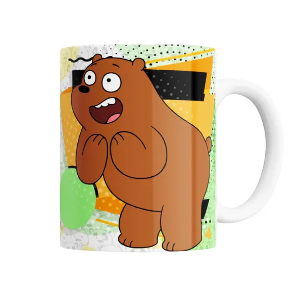 Taza de Cerámica Osos Escandalosos Grizzly Sorprendido