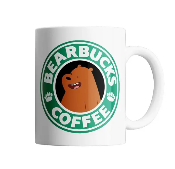 Taza de Cerámica Osos Escandalosos Pardo Bearbucks Coffee
