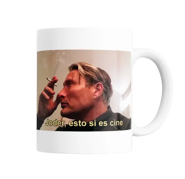 Taza de Cerámica Joder Esto Sí Es Cine Meme