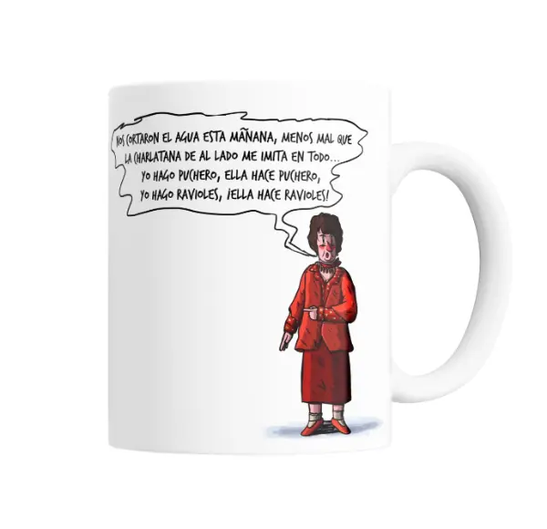 Taza de Cerámica Esperando La Carroza Mirta Legrand Harlatana
