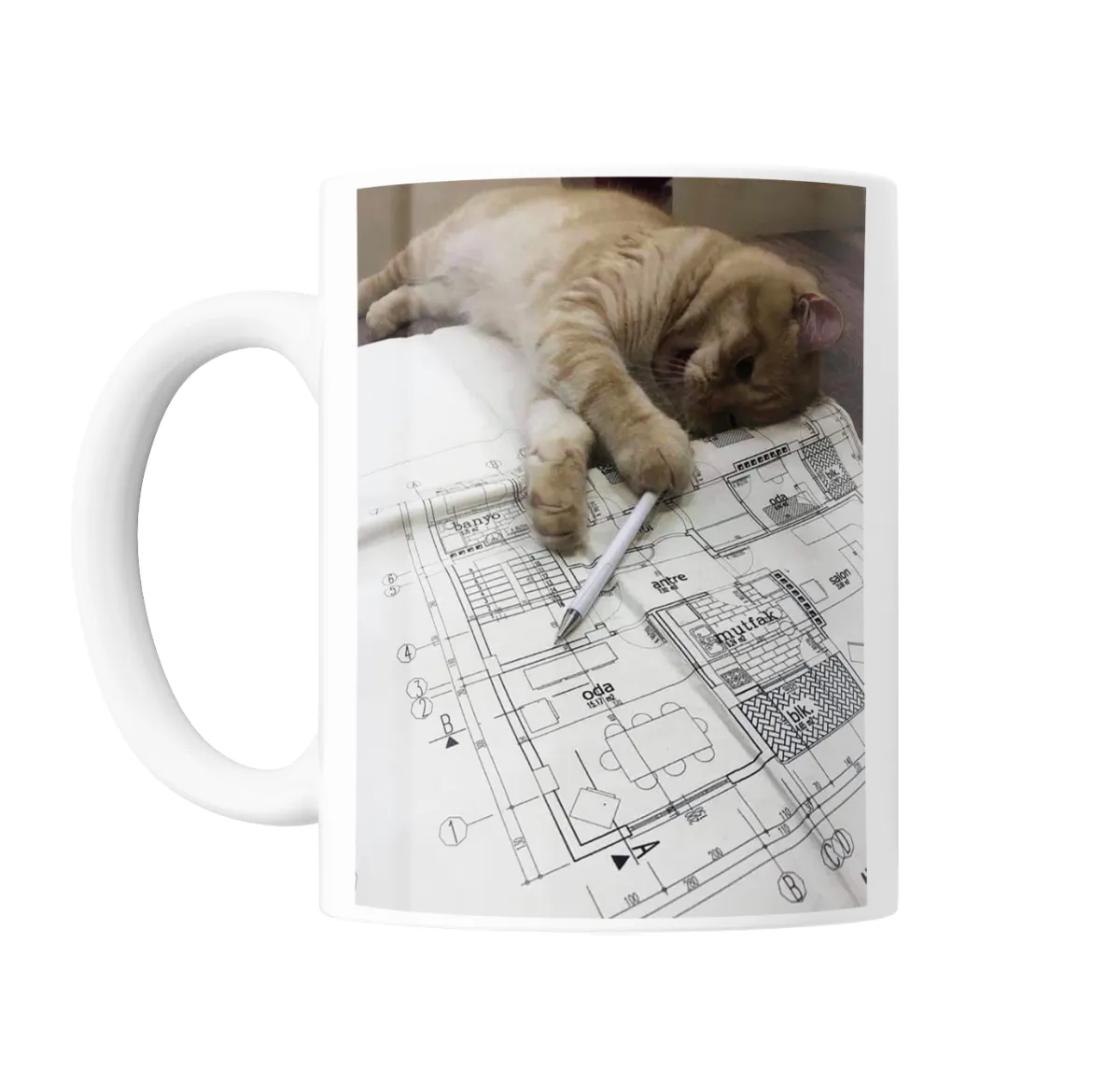 Taza de Cerámica Gatito Arquitectura - vista 2