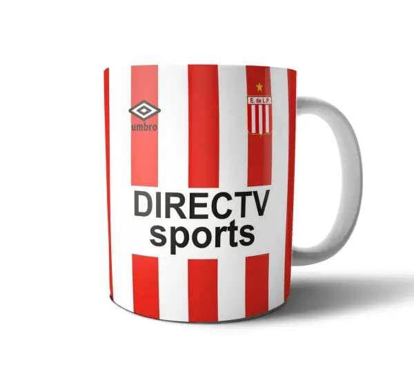 Taza de Cerámica Estudiantes LP Camiseta Roja y Blanca