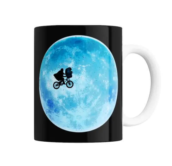 Taza de Cerámica E.T. el Extraterrestre Luna Bicicleta