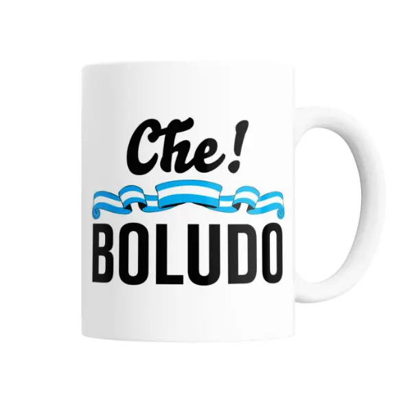 Taza de Cerámica Che Boludo Bandera Argentina