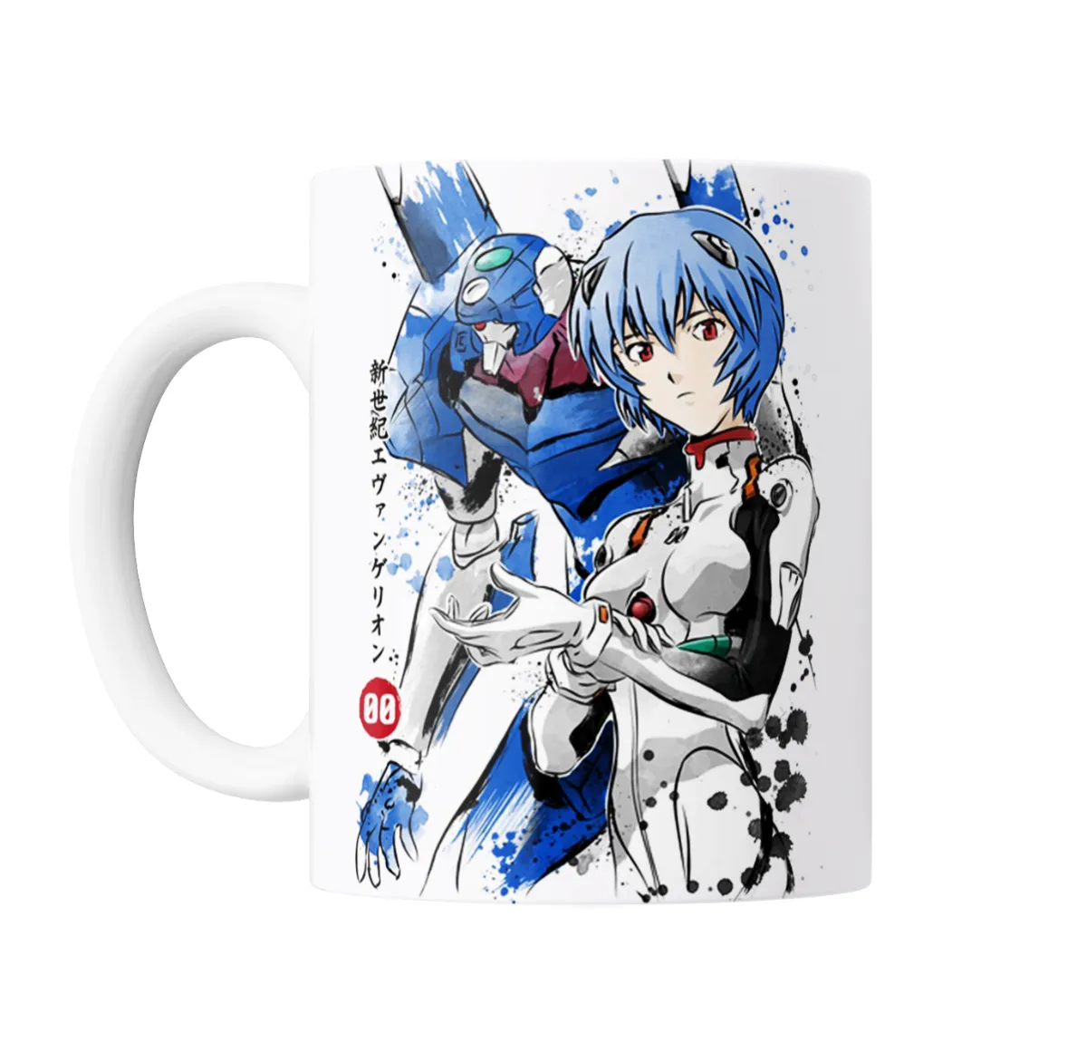 Taza de Cerámica Evangelion Rei Ayanami Sumi-e - vista 2