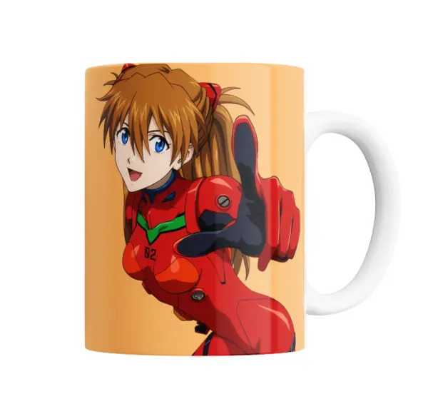 Taza de Cerámica Evangelion Asuka Langley con Plug Suit
