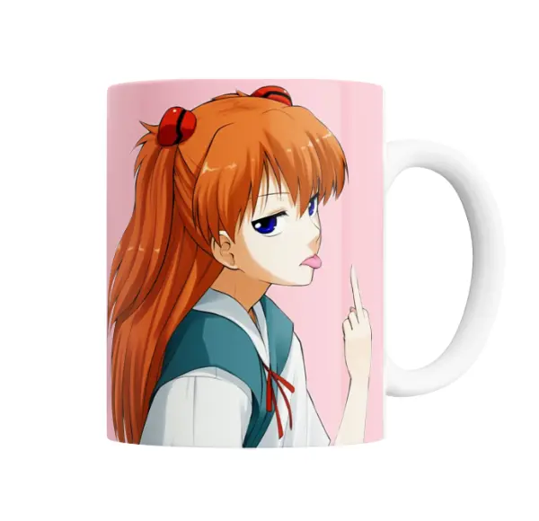 Taza de Cerámica Evangelion Asuka Langley Actitud