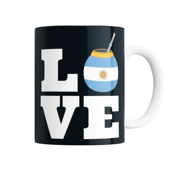 Taza de Cerámica Argentina LOVE Mate