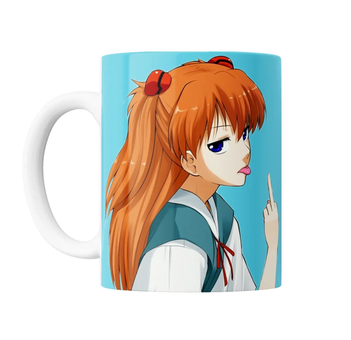 Taza de Cerámica Evangelion Asuka Langley Actitud - vista 2