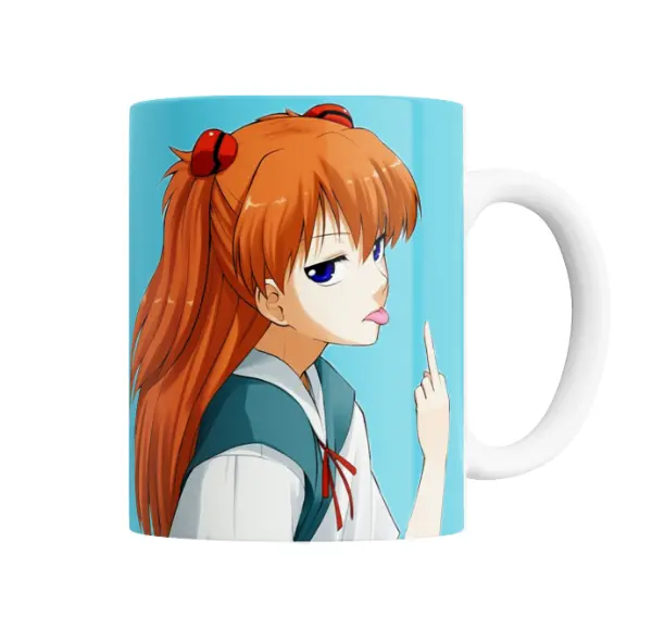 Taza de Cerámica Evangelion Asuka Langley Actitud