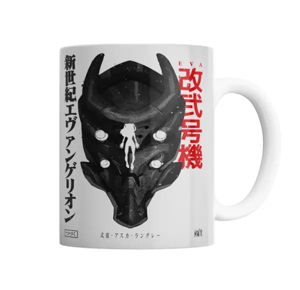 Taza de Cerámica Evangelion EVA-02 Asuka Langley Ilustración