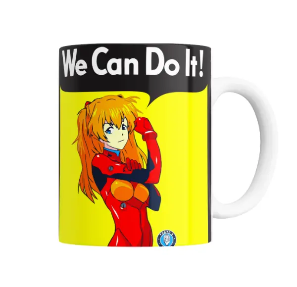 Taza de Cerámica Evangelion Asuka We Can Do It