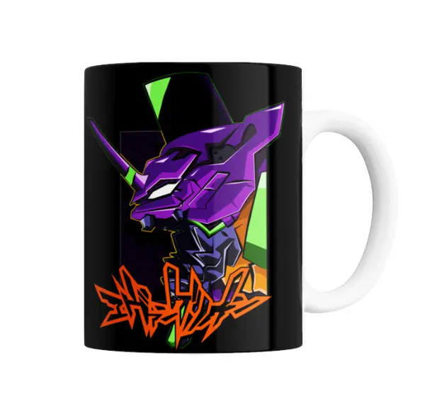 Taza de Cerámica Evangelion Unidad 01 Cabeza Violeta