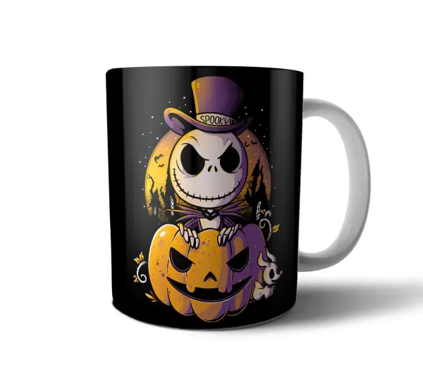 Taza de Cerámica Extraño Mundo de Jack Spooky Calabaza