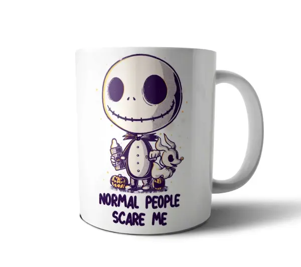 Taza de Cerámica Extraño Mundo de Jack Jack Skellington Bebé con Zero