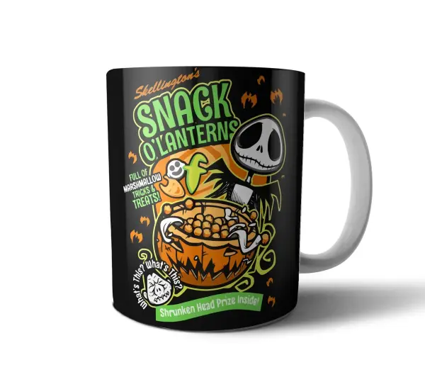 Taza de Cerámica Extraño Mundo de Jack Snack O'Lanterns
