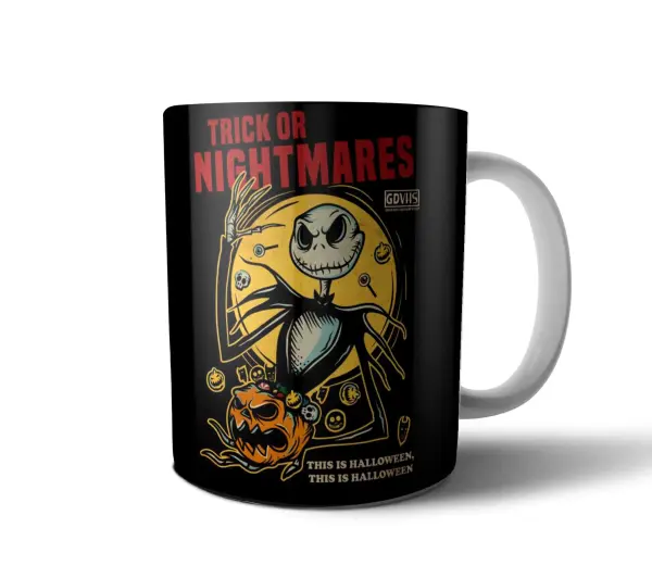 Taza de Cerámica Extraño Mundo de Jack Trick or Nightmares