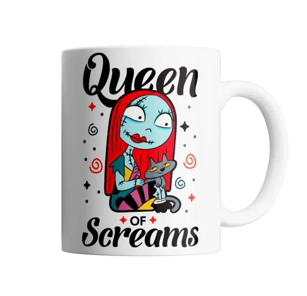 Taza de Cerámica Extraño Mundo de Jack Sally Queen of Screams