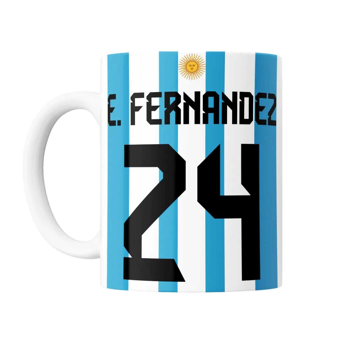 Taza de Cerámica Argentina Enzo Fernandez 24 Mundial Qatar - vista 2