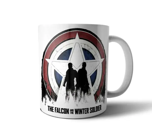 Taza de Cerámica Falcon and the Winter Soldier Escudo Siluetas