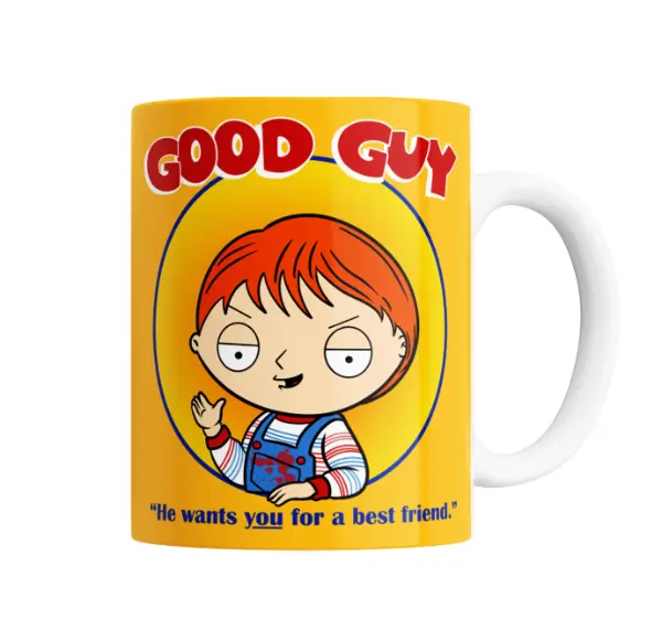 Taza de Cerámica Family Guy Stewie Chucky Good Guy
