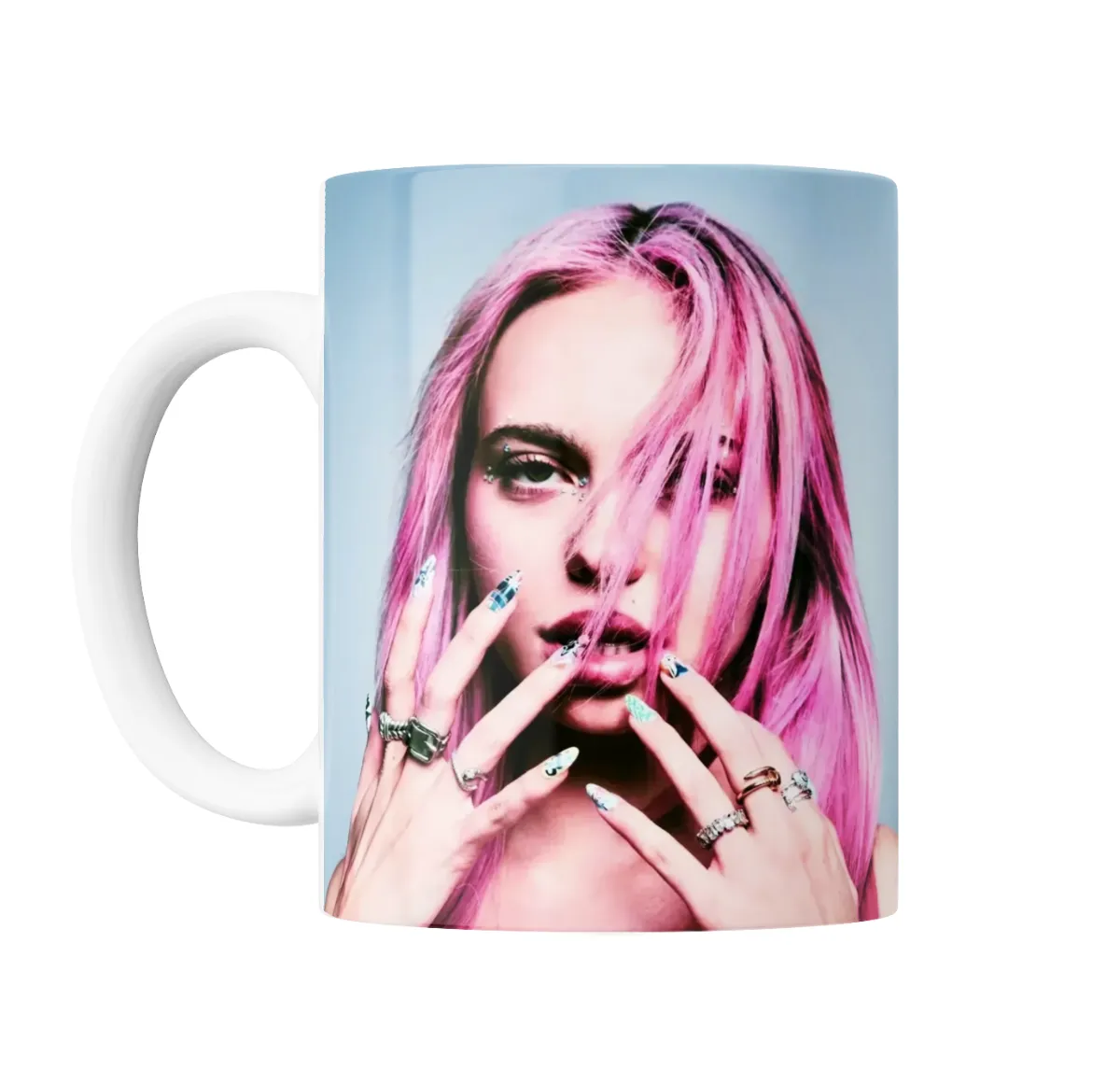 Taza de Cerámica Adela Pelo Rosa - vista 2