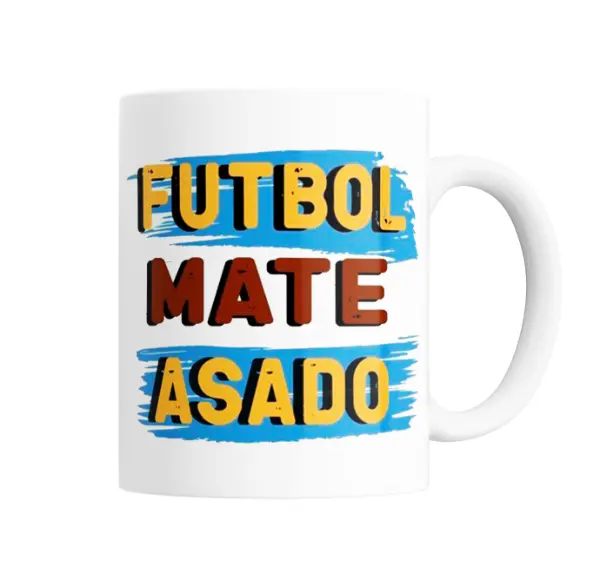 Taza de Cerámica Fútbol Mate Asado