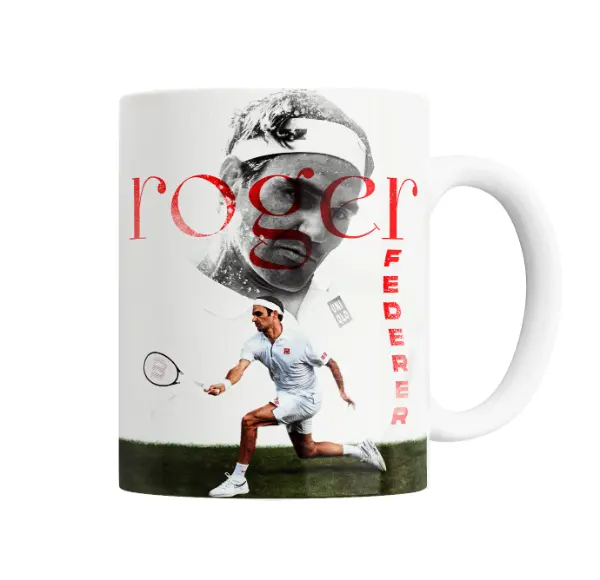 Taza de Cerámica Roger Federer Tenis Clásico