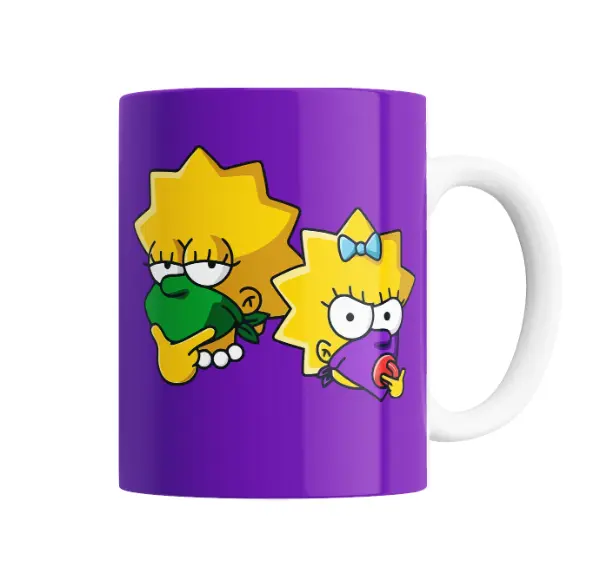Taza de Cerámica Los Simpson Lisa y Maggie