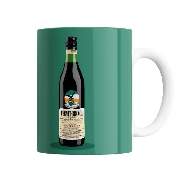 Taza de Cerámica Fernet Branca Botella