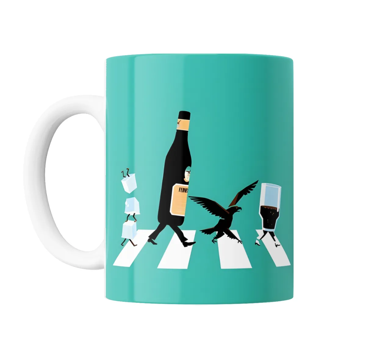 Taza de Cerámica Fernet Abbey Road con Hielo y Cola - vista 2