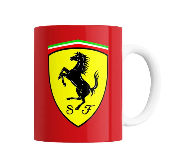 Taza de Cerámica Ferrari Escudo Caballo Rampante