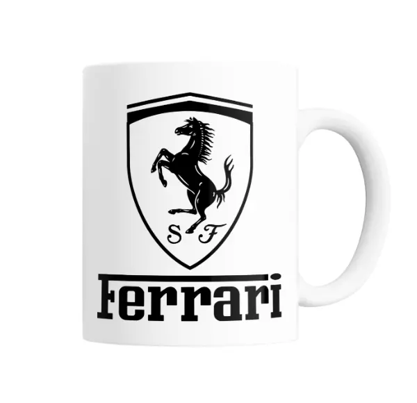 Taza de Cerámica Ferrari Escudo Caballo Negro