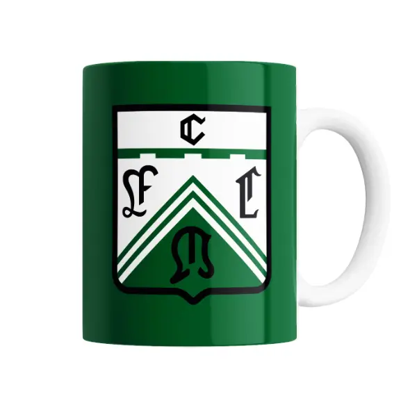 Taza de Cerámica Ferro Escudo Verde y Blanco